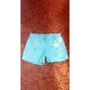 2x Teal Elastic Shorts